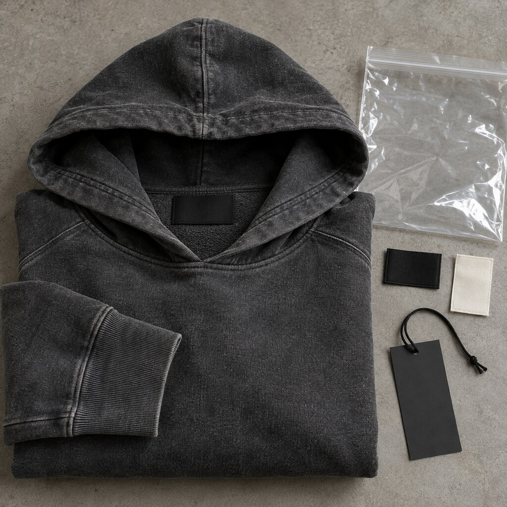 Custom woven labels hangtag and garment packaging options